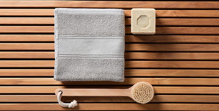 Towel in Clean Infrared Sauna