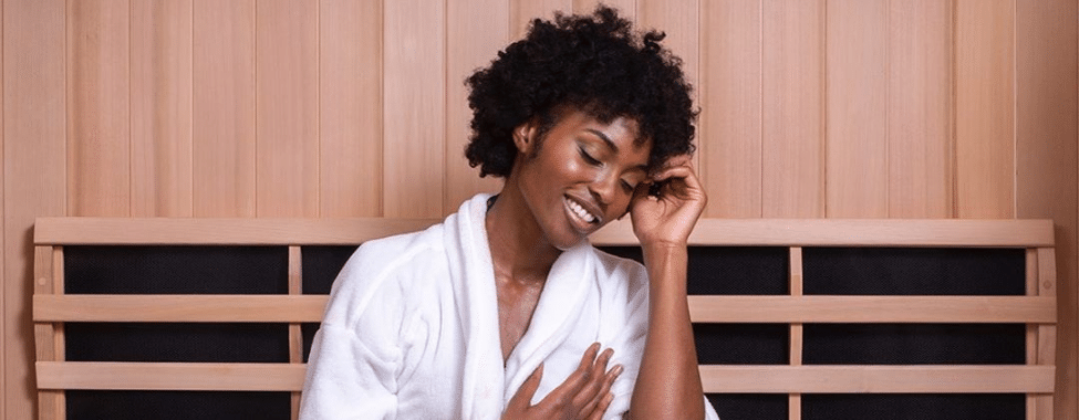 Woman Using Infrared Sauna to Boost Immune System Naturally