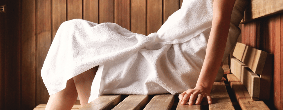 Young Adult Safely Using Infrared Sauna