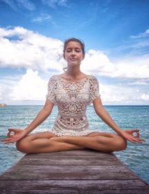 woman meditating