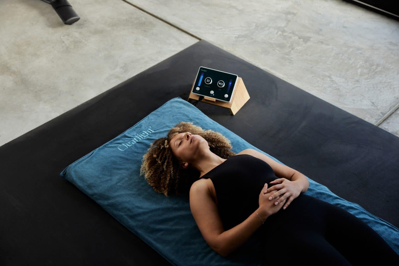 laying on mat